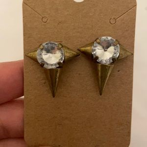 Urban outfitters spike rhinestone stud earrings